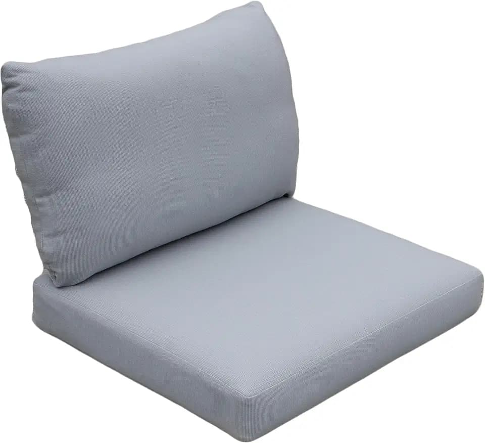 Tommy Bahama Sunbrella® Fabric 1-Piece Outdoor Knife Edge Deep Seat Lounge Chair Seat and Back Cushion Set, Bamboo Bay Cloud