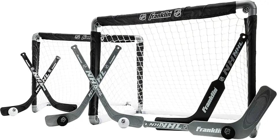 Franklin Sports NHL Kids Mini + Knee Hockey Goal Set of 2