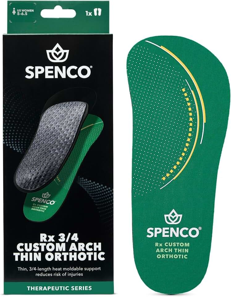 Spenco Rx Thinsole 3/4 Length Shoe Insoles, Women's 7-8.5/Men's 6-7.5