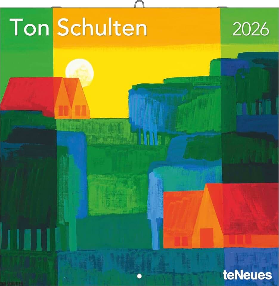 teNeues - Ton Schulten 2026 – Kunst-Wandkalender 30x30 cm (30x60 cm geöffnet) | Broschürenkalender mit Landschaftsmosaiken für Schulten-Fans & Kunstliebhaber