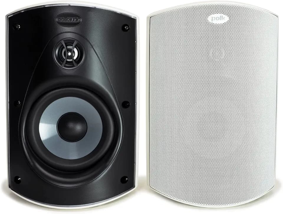 Polk Audio Atrium 5 Outdoor Speakers with Powerful Bass (Pair, White)