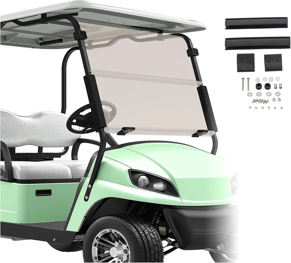 ECOTRIC Tinted Windshield Compatible with 1994-2014 EZGO TXT/Medalist