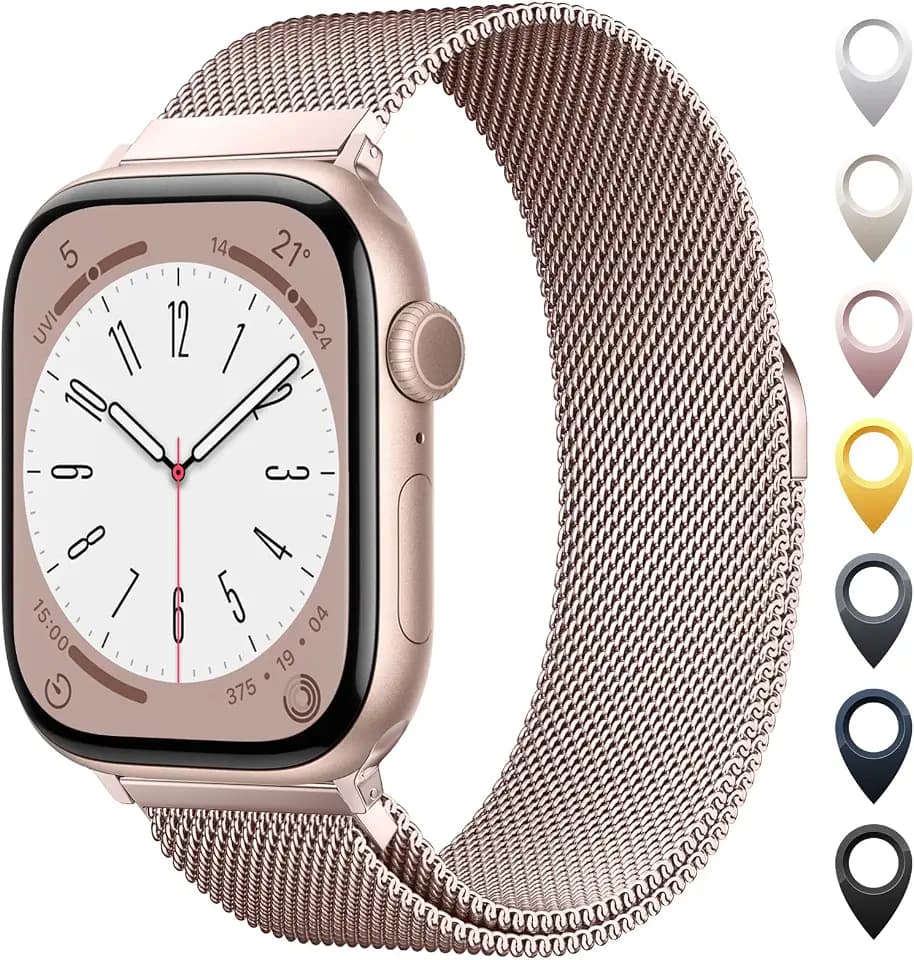Original Stainless Steel Mesh Loop Compatible with Apple Watch Bands Women