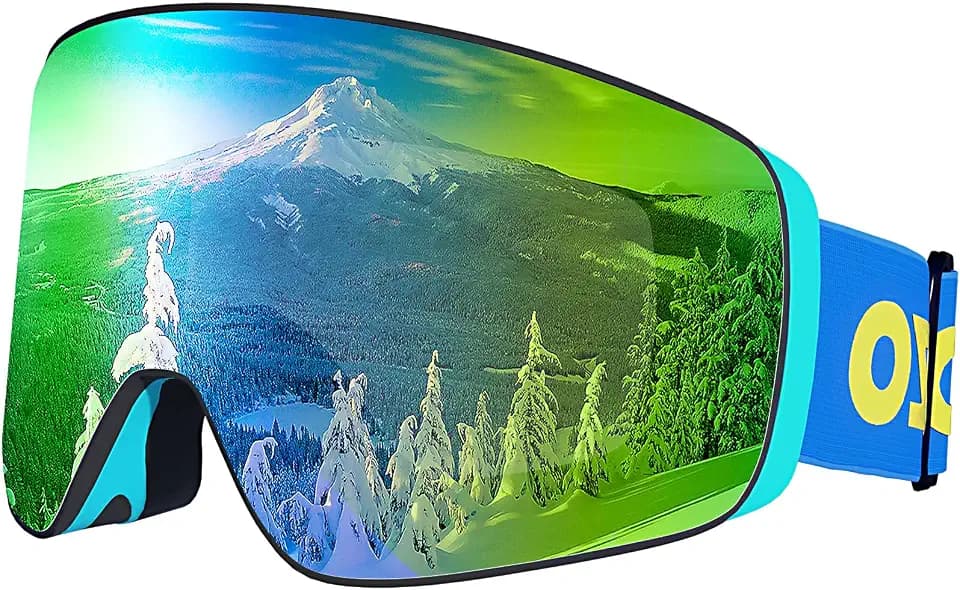 Skibrille Magnetische austauschbare zylindrische Linse Schneebrille für Männer Frauen Anti-Fog UV-Schutz Professionelle Skibrille für Snowboarding Skifahren