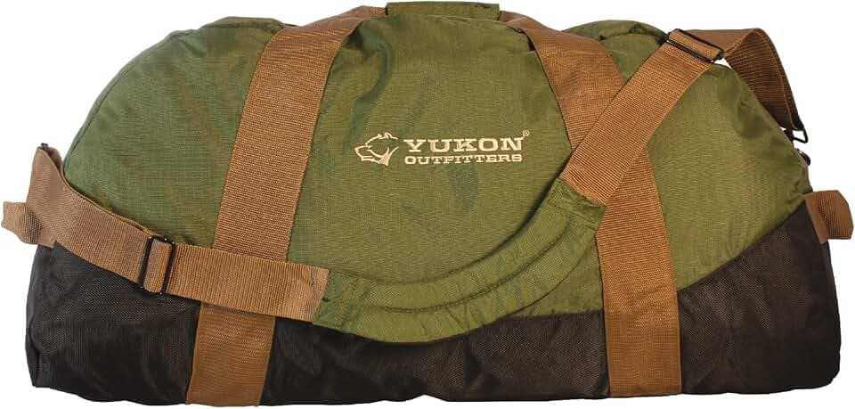 Yukon Outfitters Delta Duffle Bag – Rugged Heavy-Duty 600D Polyester Water-Resistant Travel & Gear Bag, X-Large, Olive/Earth