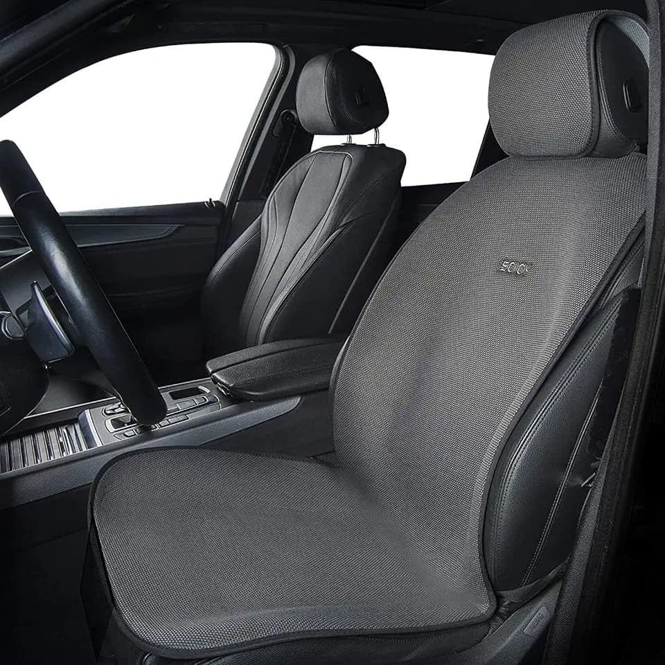 Sojoy Sweat-Proof Front Car Seat Towel Cover for Gym, Beach, Universal Fit, Black