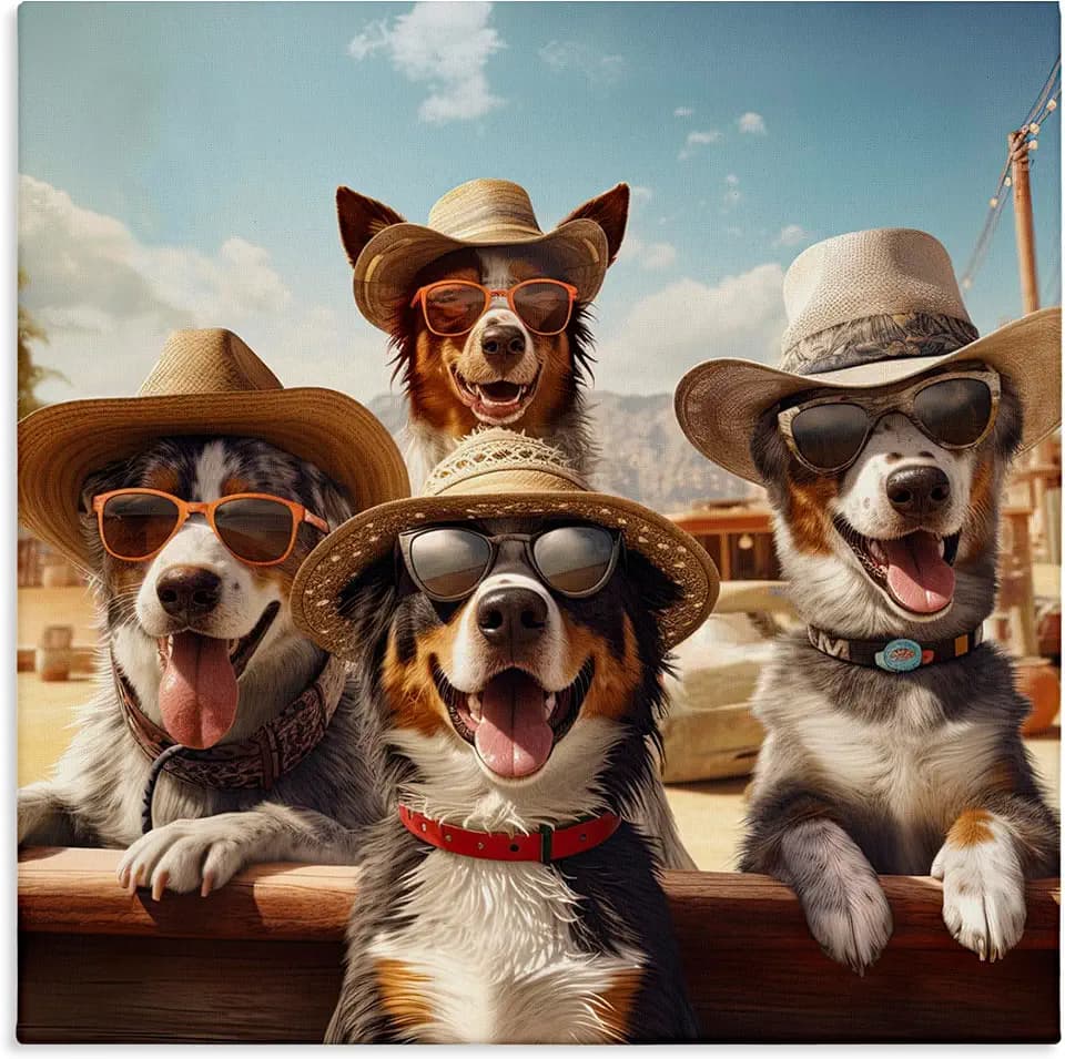 Stupell Industries 'Southwestern Cowboy Dogs'| Canvas Art