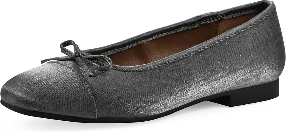 WHITE MOUNTAIN Women's Bocci Dressy Cap Toe Ballet Flat