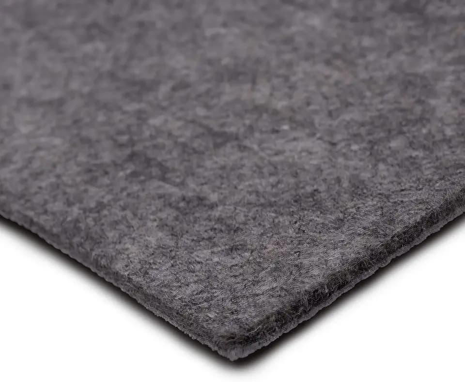 Mohawk Home 4' x 6' Premium Luxury Non Slip Rug Pad 1/4 Thick Dual Surface Felt + Rubber Gripper - Safe for All Floors, Synthetic Fiber, Grey