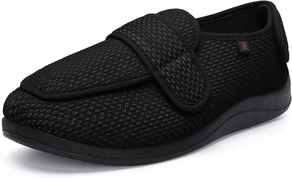JIONS Women Men Adjustable Velcr Extra Wide Shoes Swollen Feet Diabetic