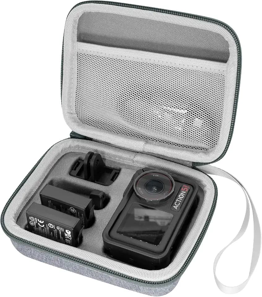 REYGEAK Carrying Case for DJI Osmo Action 5 Pro, Portable Compact Bag for DJI Action 4/3, Waterproof Storage Case