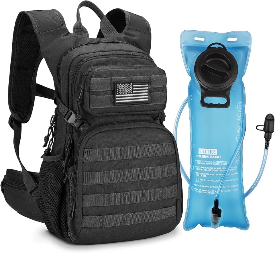 CVLIFE Tactical Hydration Hiking Water Backpack with 3L Water Bladder