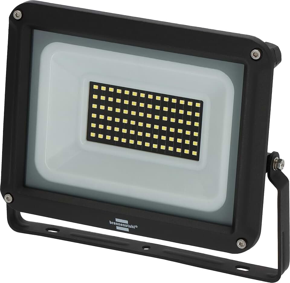 Brennenstuhl LED Strahler JARO 7060 / LED-Leuchte 50W für außen | LED-Außenstrahler zur Wandmontage, LED-Fluter 5800lm aus Aluminium, IP65