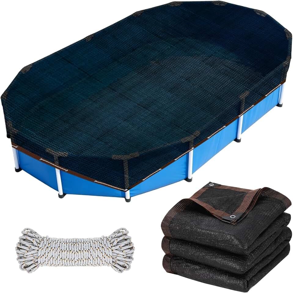 18 x 36 Ft Oval Pool Leaf Net Cover for 15 X 30 Ft Oval Above Ground Pool