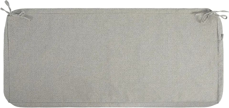 Patio Bench Cushion Covers for Outdoor Furniture with Ties, Water Resistant Loveseat/Settee Cushion Slipcover 45x18x3 Inch for Swing Porch Garden (Replacement Cover Only)-Warm Grey