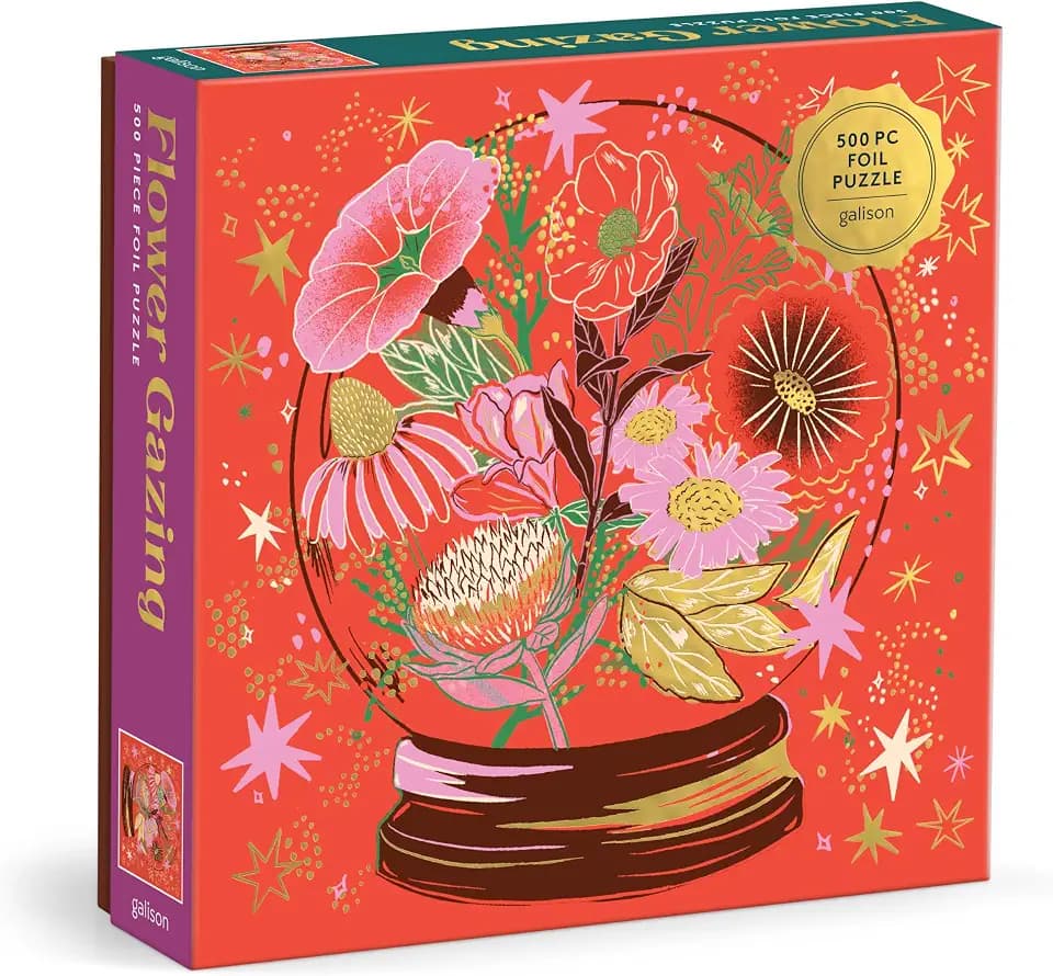 Galison - Flower Gazing 500 Piece Puzzle with Foil