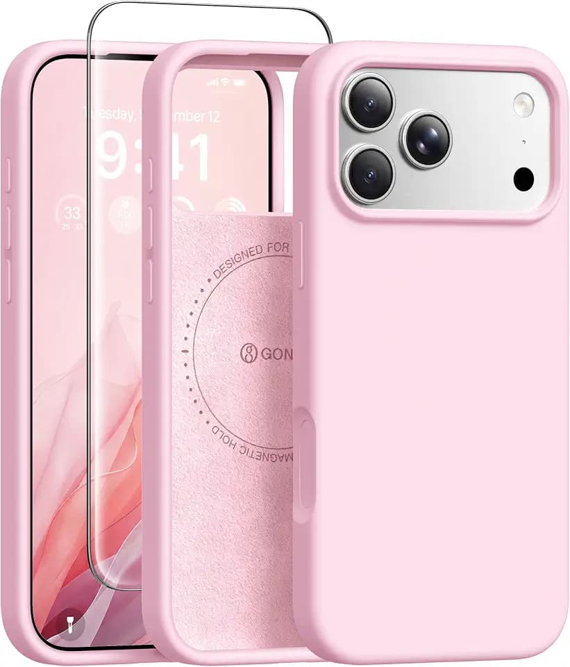 GONEZ for iPhone 18 Pro Max Case/iPhone 17 Pro Max Case, Pastel Pink