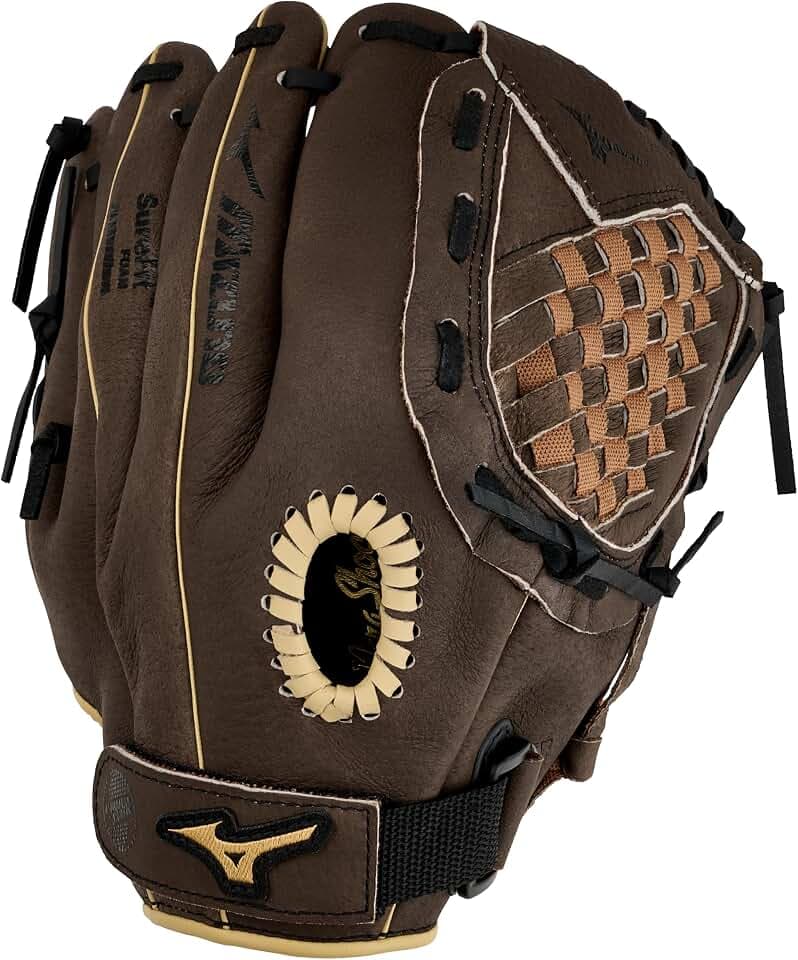 Mizuno Prospect PowerClose Youth Baseball Glove Series I V-Flex Notch I Parashock Palm Pad I Buttersoft Palm Liner