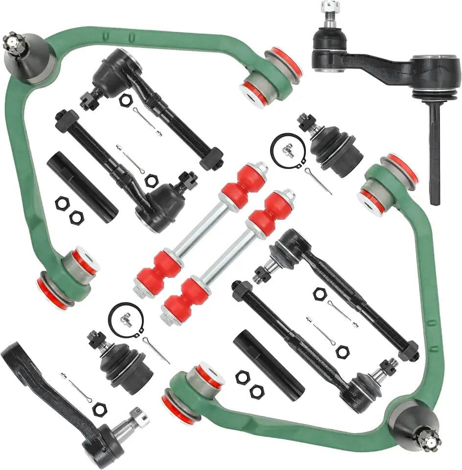 2WD 14PC Front End Suspension Kit for Ford F150 1997-2003 / F250 1997-1999/ Expedition 1997-2002, Fit for Lincoln Navigator 1998-2002 - w/Ball Joints + Tie Rod End + Sway Bar(14PC)
