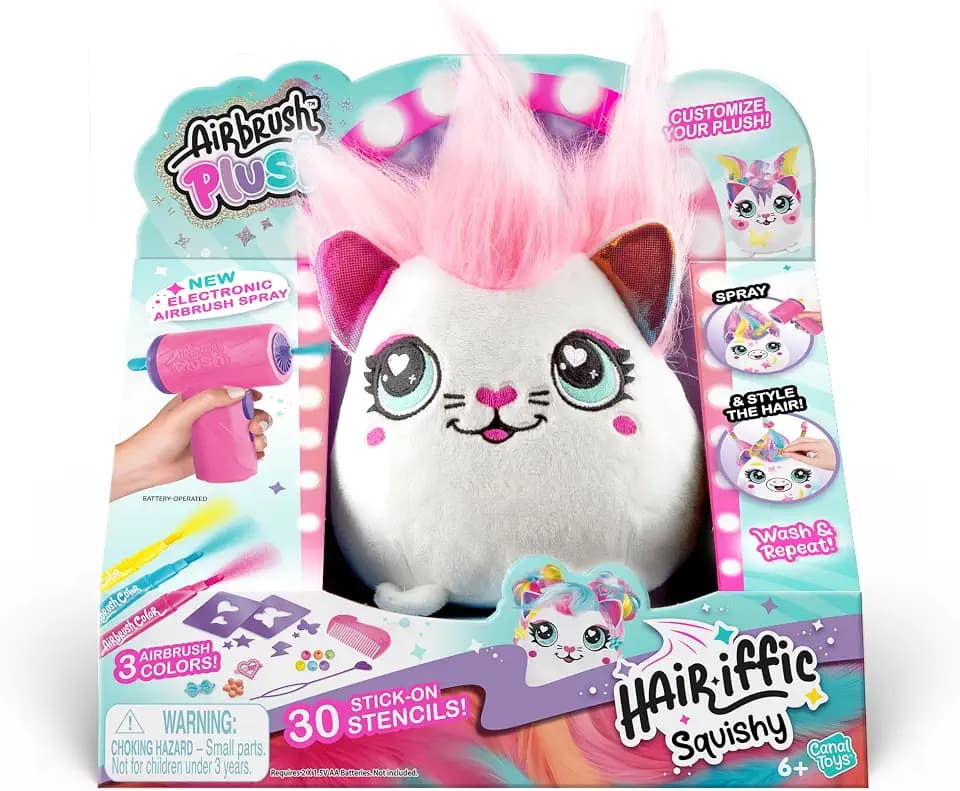 Canal Toys Airbrush Plush Hair’iffic Squishy Kitty