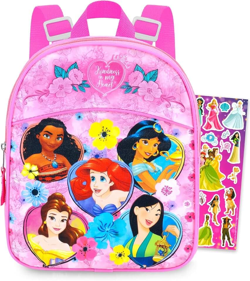 Disney Princess Mini Backpack Bundle for Kids - 11" w Adjustable Straps