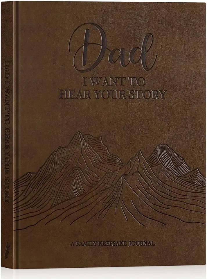 Lanpn Papa Erzähl mal Geschichte Buch mit 300+ fragen Erzähl mir deine Lebensgeschichte, Väter Erinnerungsbuch Ausfüllbuch Vatertag Geburtstag Geschenk Dad Life Story Guided Journal (Braun)