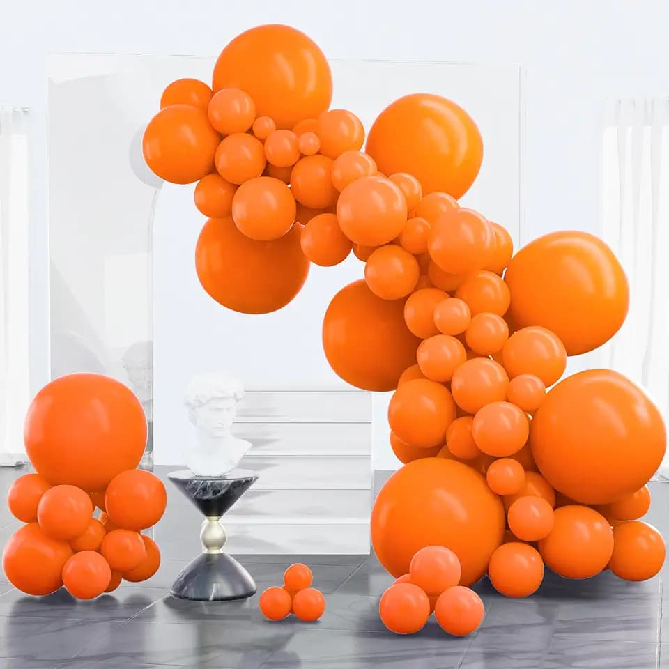PartyWoo Orange Balloons 100pcs Different Sizes of 18 12 10 5 Inch