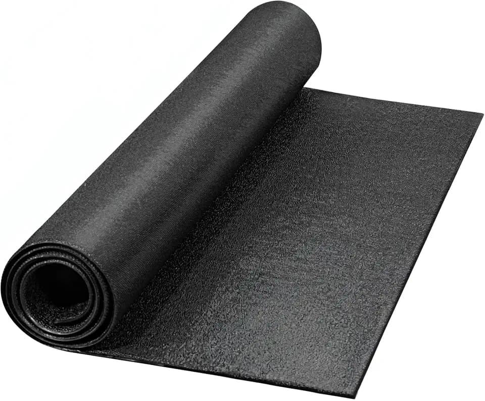 HULKFIT High Density 1/4-Inch Equipment Mat – Non-Slip Floor Protection Pad for Treadmill, Elliptical, Exercise Bike, Yoga & Heavy Gym Equipment – 48" L x 96" W (4 x 8FT)