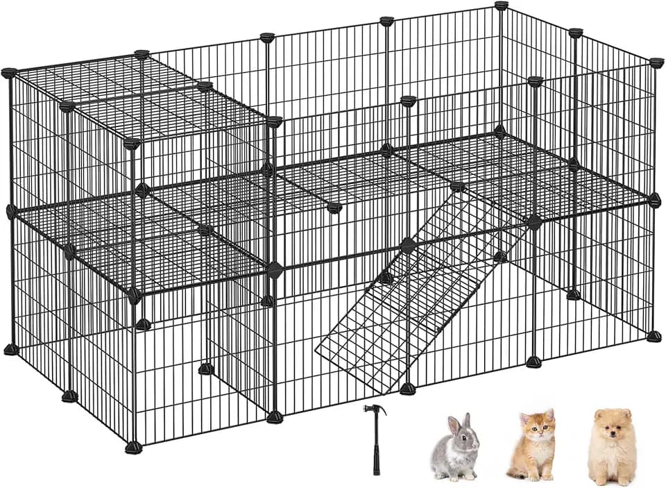 SONGMICS Pet Playpen, Small Animal Playpen