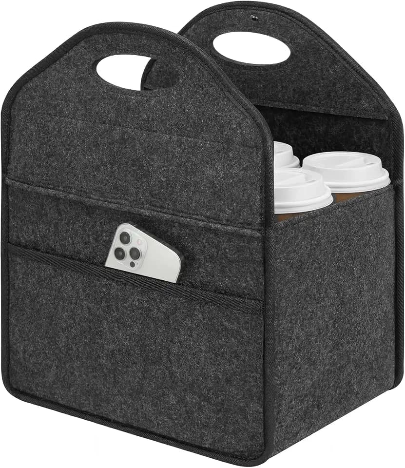 6 Cup Reusable Drink Carrier Bag with Handle, Multiple Tumbler Caddy