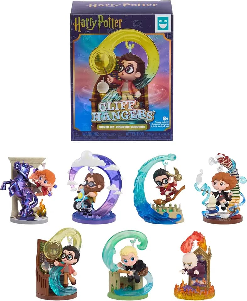 Harry Potter Happy HAUL Cliff Hangers Hover Figures Sortiment, Überraschungs-Sammelfigur im Blind Pack mit Display-Ständer, 5 cm groß, Limitierte Edition, ab 8 Jahren