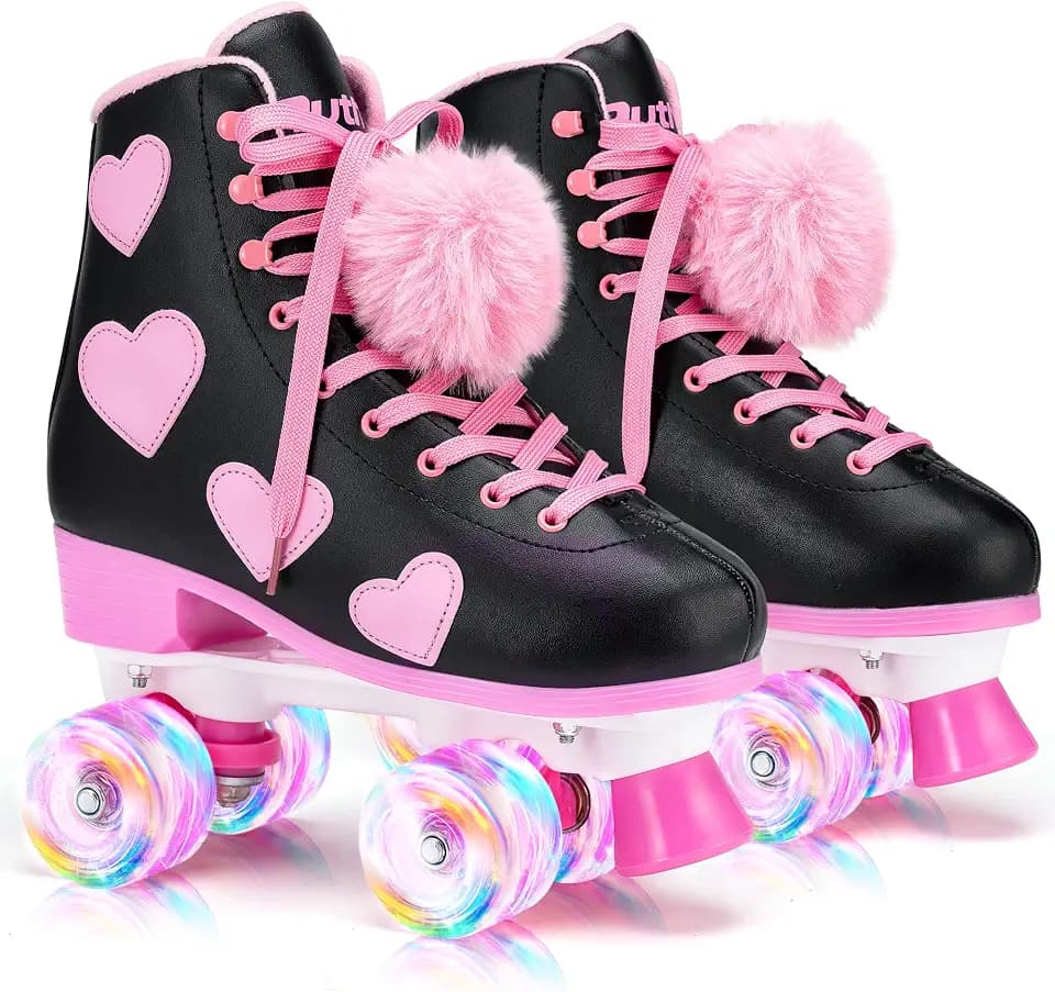 Ruthfot Women's Classic Roller Skates, Light up Wheels