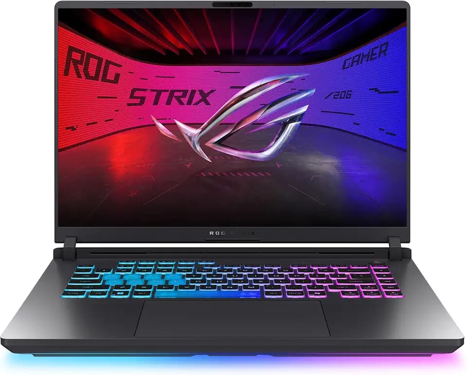 ASUS ROG Strix G16 Gaming Laptop, 16” 16:10 FHD+ 165Hz/3ms, NVIDIA GeForce RTX 5050 Laptop GPU, Intel Core i5 Processor 14450HX, 16GB DDR5-5600, 512GB PCIe Gen 4 SSD, Wi-Fi 7, Win11 Home, G615JHR-DS53