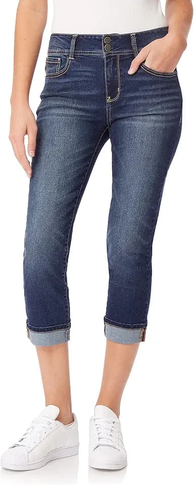 WallFlower Luscious Curvy Flirty Cropped Jeans for Women, Sizes 0 - 24