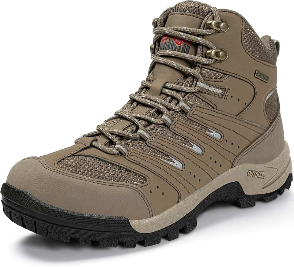 R CORD Womens Hiking Boots Waterproof Slip-Resistant Cushioned Support Durable for Hiking, Travel, Rainy Days, Camping, and Outdoor Adventures