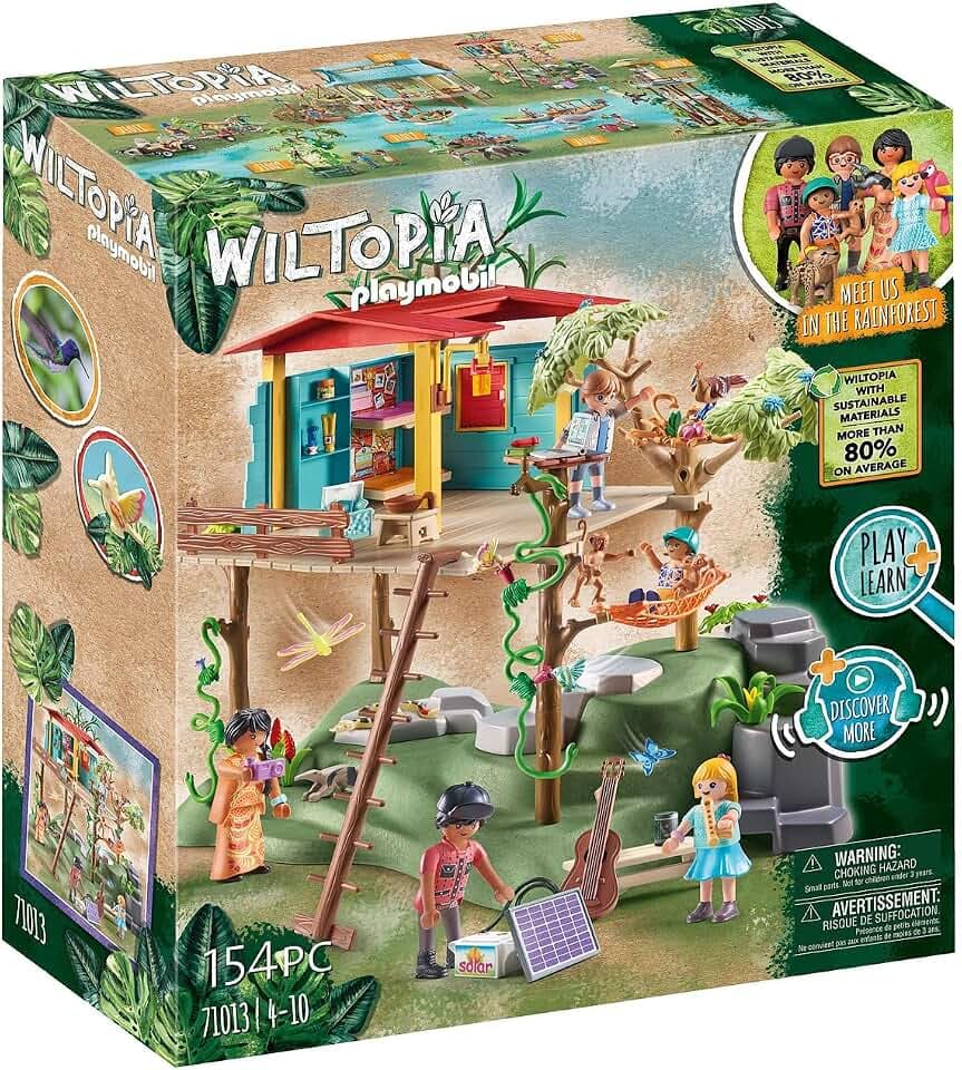 PLAYMOBIL Wiltopia 71013 Familienbaumhaus mit Spielzeugtieren, Nachhaltiges Spielzeug für Kinder ab 4 Jahren [Exklusiv bei Amazon]