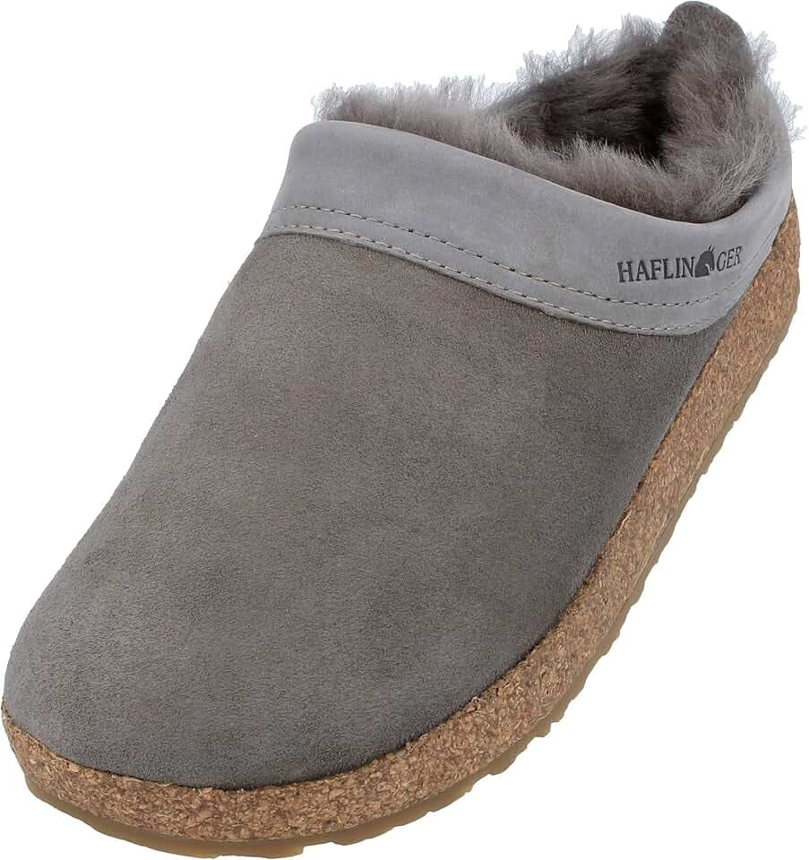 HAFLINGER Lammfellclog Snowbird Filzpantoffel Hausschuh