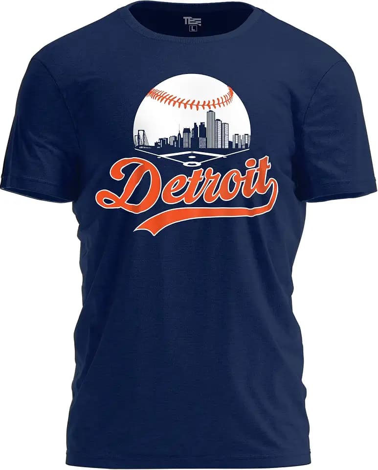 Baseball Shirt Fan Cityscape T-Shirt with Urban Skyline Graphic