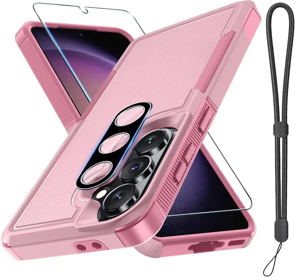 Case for Samsung Galaxy A37 5G Phone with Screen Protector,Cute Pink