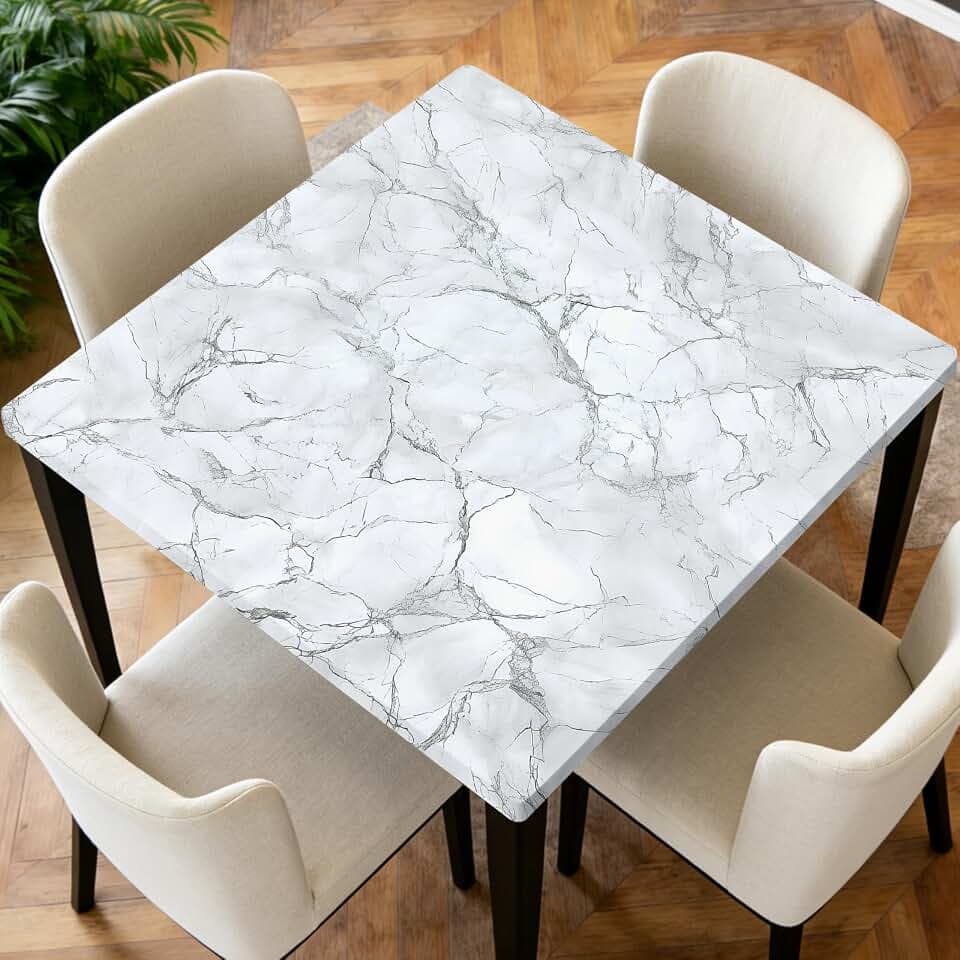 Square Fitted Tablecloth with Elastic Edge Design 36x36 in