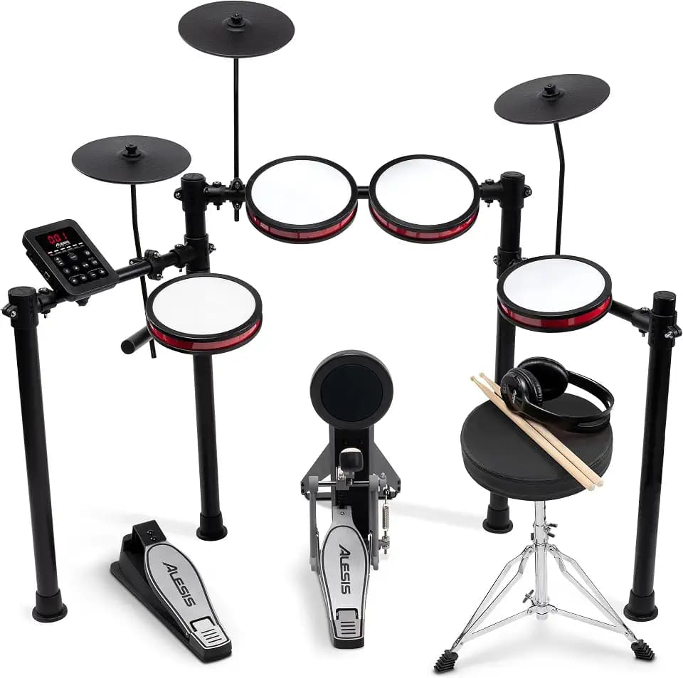 Alesis Turbo Pro Electric Drum Set with Kick Tower and Kick Pedal