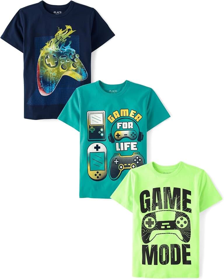 Assorted Everyday Short Sleeve Graphic T-Shirts,multipacks