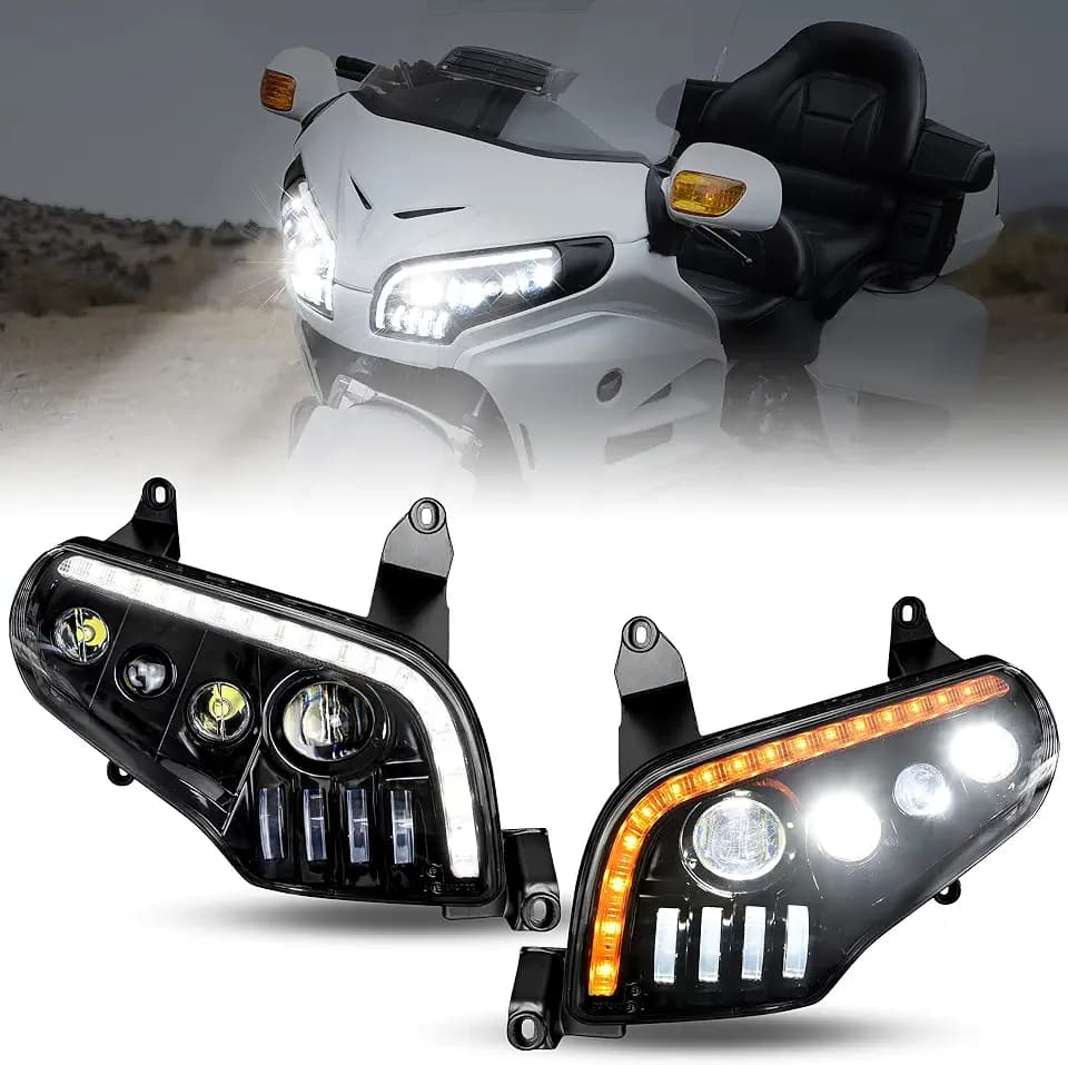 LED Headlights for Honda GoldWing GL1800 01-18 Accessories, 2PCS