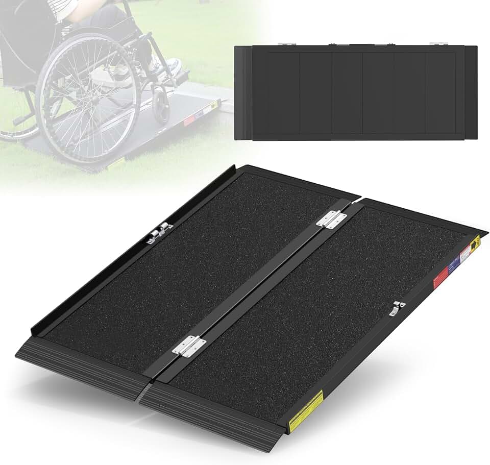 61 cm tragbare Rollstuhlrampe für Haustürstufen