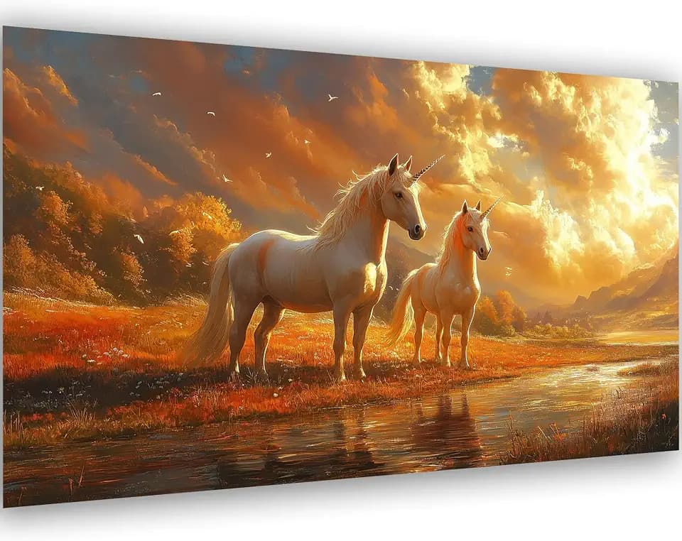 Meothan 5D Large Size Horse Diamond Art Kits for Adults (27.6x15.8inch)