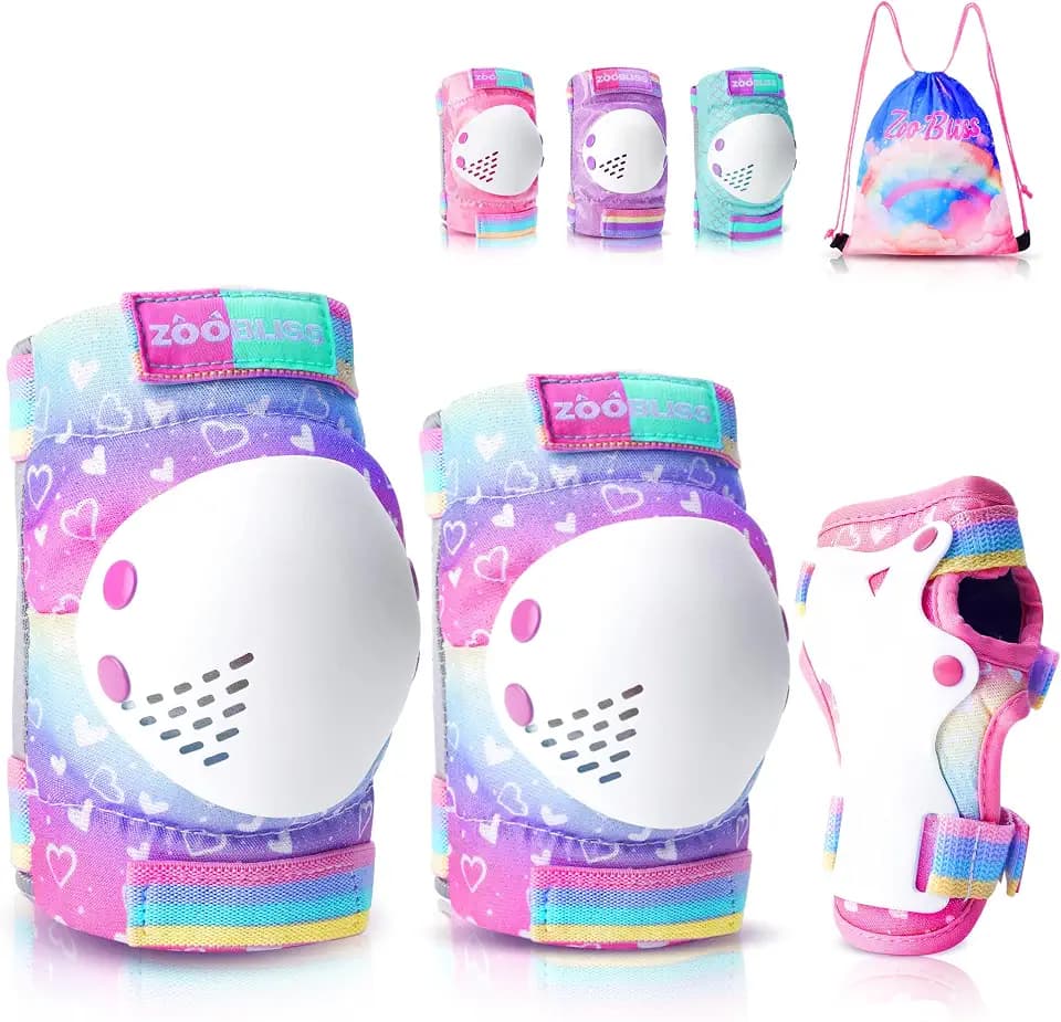 Girls Knee Pads for Kids, Toddler Knee and Elbow Pads Set