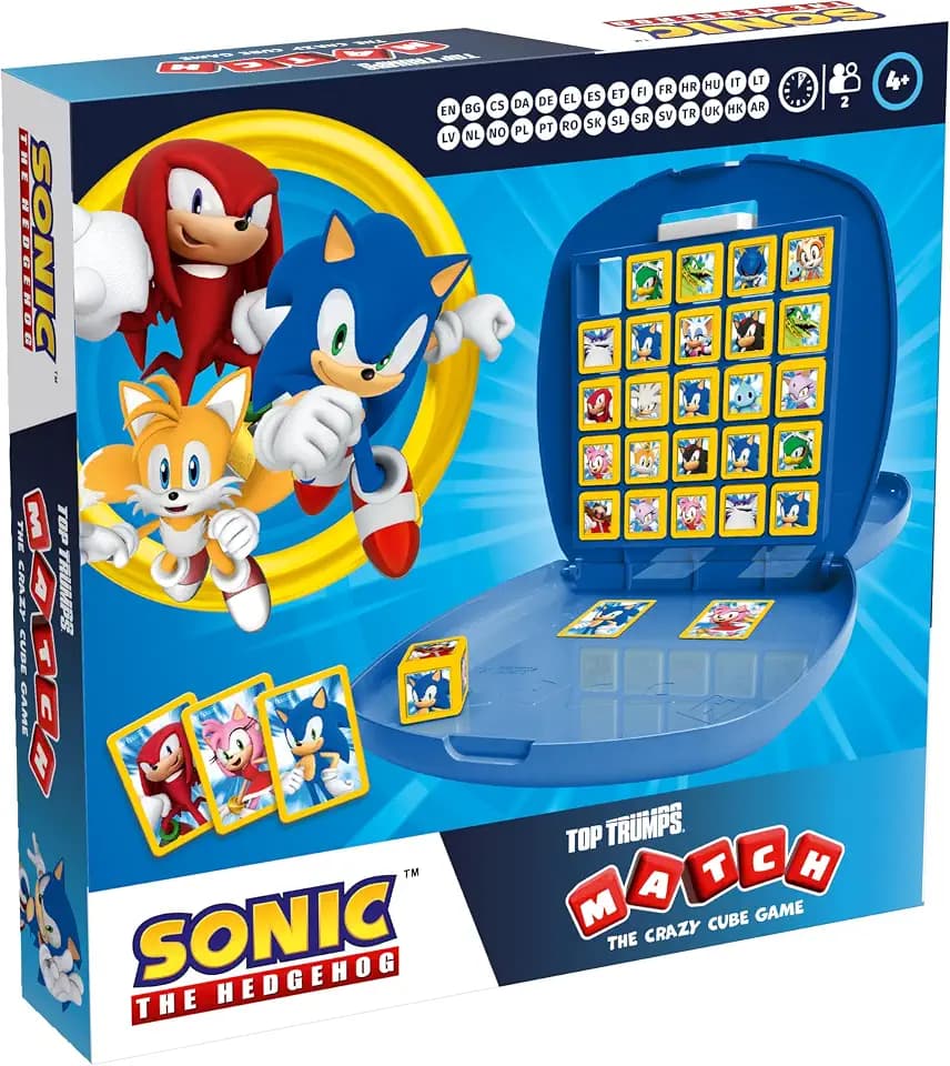 Top Trumps Sonic Match – Kinderspiele Sonic 4 Jahre – Logikspiel für 2 Spieler – Strategiespiele – Brettspiel