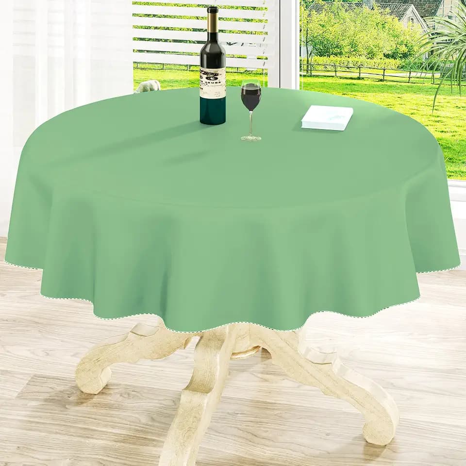homing Round Vinyl Waterproof Tablecloth with Flannel Backed