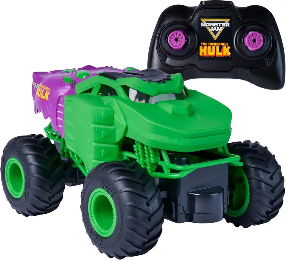 Monster Jam Marvel The Hulk RC Toy Monster Truck, 1:24 Scale