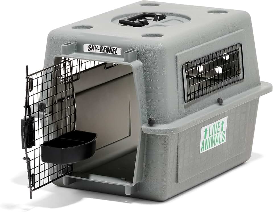 Petmate Sky Kennel for Air Travel, 21in Dog Crate for Pets up to 15lbs